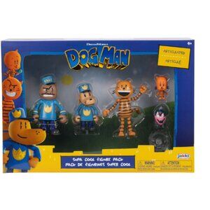 Dog Man Movie Action 5ct Figures Multipack 2025 Jakks Pacific Dreamworks Toys